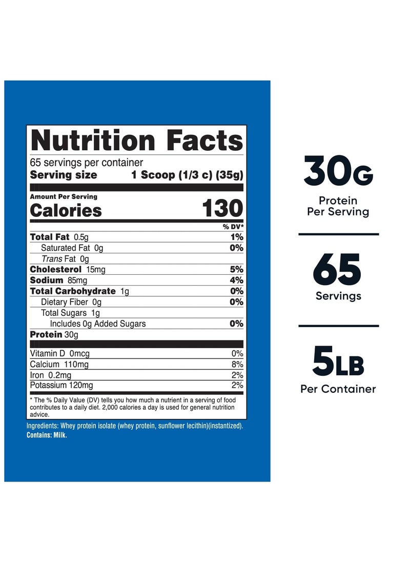 Nutricost - Whey Protein Isolate, 30 G | 65 SERVING | 5 LB - Image 1