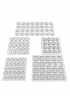 SYOSI 118 Pieces Self-Adhesive Cabinet Door Bumpers, Clear Rubber Feet Adhesive Bumpers Self-Adhesive Noise Reduction Pad  - Image 1