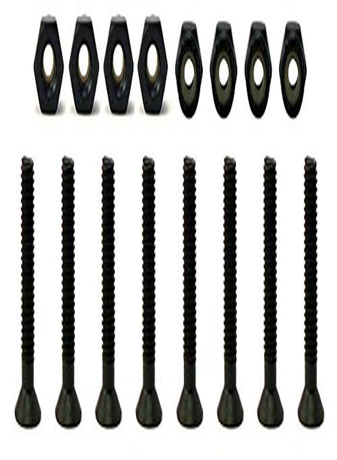 VJ Longboard Skateboard Riser Pads 6mm (1/4 ") Black w/Skateboard Screws Hardware BK 1.25 "(6mm Riser w 1.25inch Screws) - Image 3