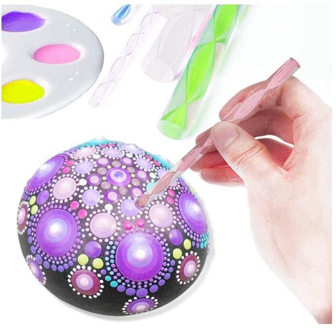 Miss Royale Mandala Dotting Tools for Painting, Rock Paint Kits, Nail Art, Polymer Clay, DIY Supplies with Ball Stylus Dot Pen, Metal Modelling Ball Tool 13 PCS - Image 4