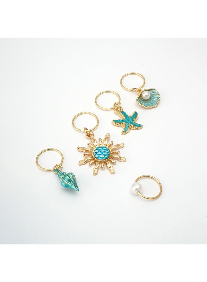 ليمون مجموعة إكسسوارات شعر أنيقة من 45 قطعة، مجوهرات شعر ذهبية، لضفائر بطابع المحيط، ودريدلوكس، وإكسسوارات شعر، وأساور شعر مضفرة، وخواتم، وزينة. - Image 3