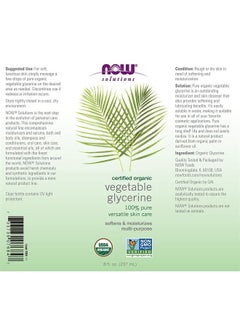 now Solutions, Organic Vegetable Glycerin Oil, 100% Pure, Softening and Moisturizing Multi-Purpose Skin Care, 8-Ounce  - Image 2