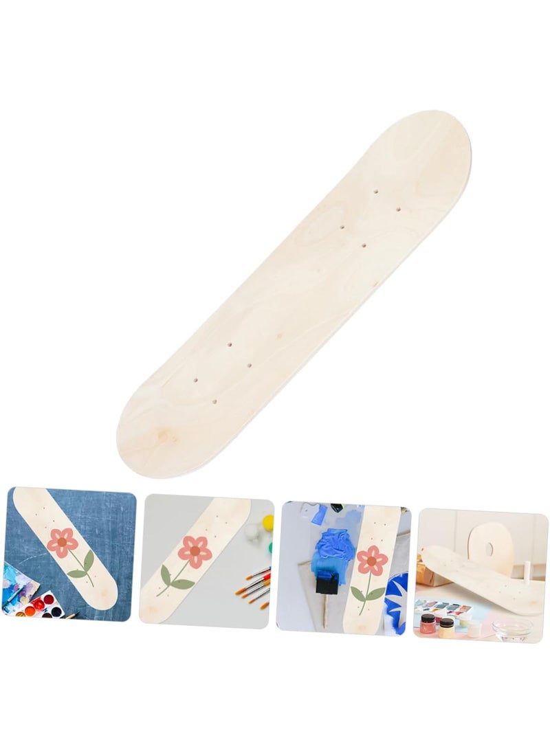 Vaguelly Diy Blank Skateboard Deck for Boy Girl Unfinished Maple Board For and Painting Replacement Deck with Prepunched for Easy Wheel Installation  - Image 4