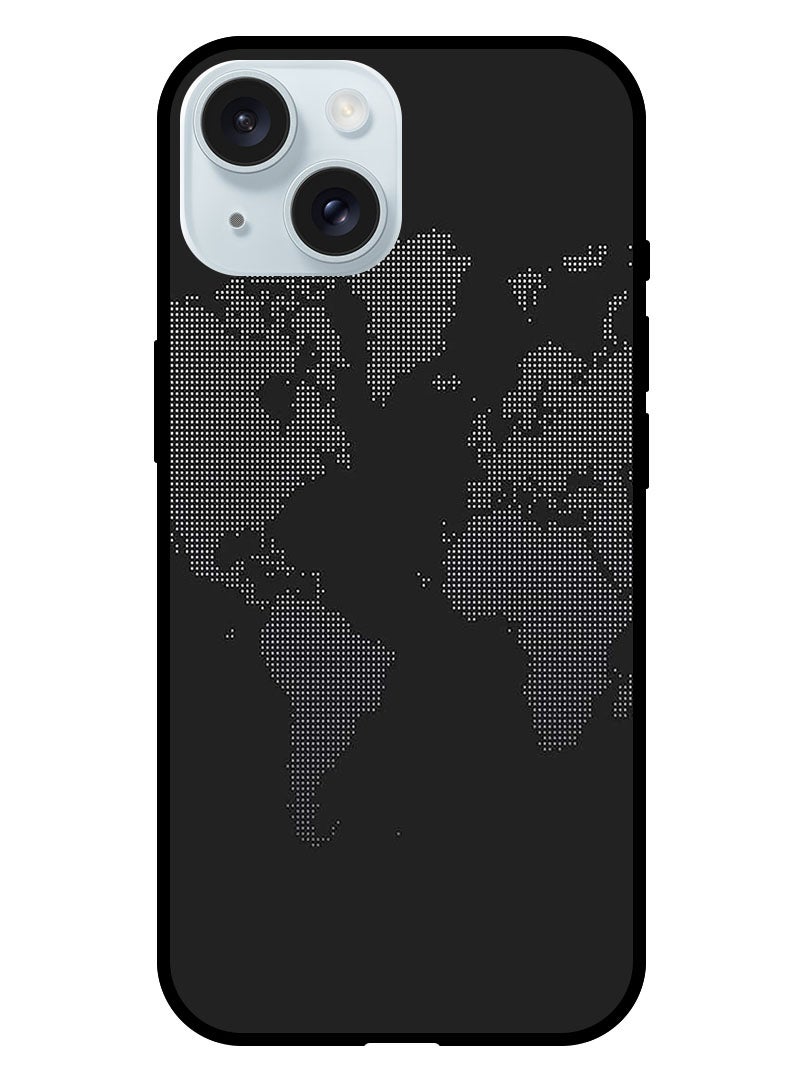 Theodor Protective Case Anti Scratch Shock Proof Bumper Cover For iPhone 15 Plus Map In Dots - Image 1