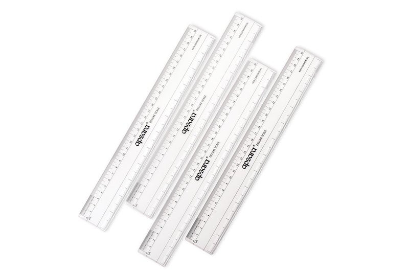 Apsara Deluxe Scale - 30cm | Transparent | Thick & Broad | "mm" markings for precision | Smooth & Rounded Edge | Tough & Long-Lasting | No Chipping | Child-Safe | Pack of 10 Scales - Image 4
