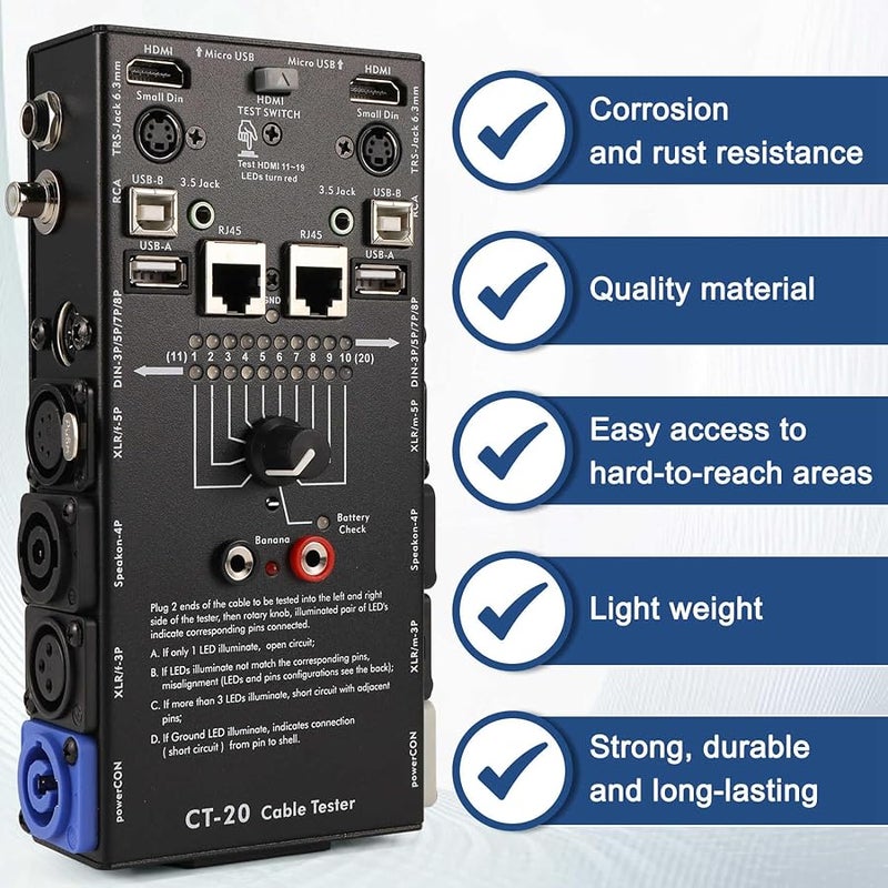 CT 20 جهاز اختبار متعدد الوظائف لإشارات الصوت XLR حجم CT 20 - Image 5