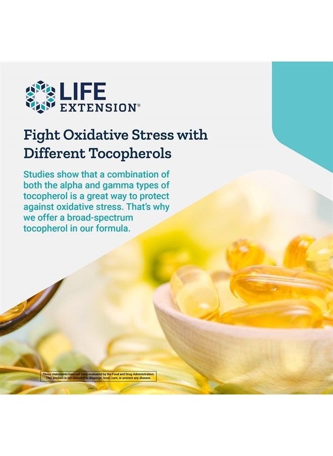Gamma E Mixed Tocopherols & Tocotrienols - Complete Spectrum of Vitamin E for Antioxidant Protection - Gluten-Free, Non-GMO - 60 Softgels