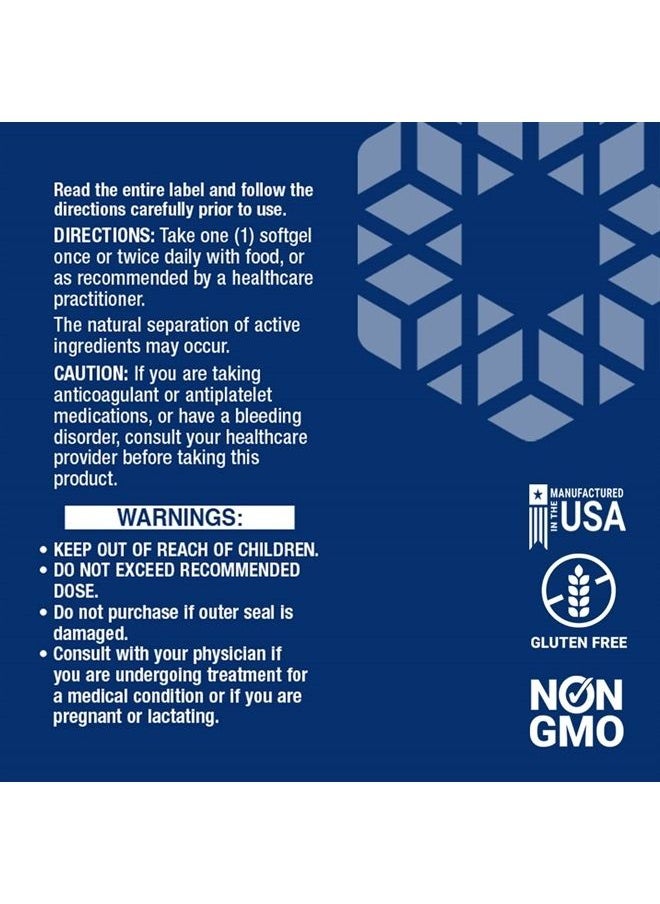 Gamma E Mixed Tocopherols & Tocotrienols - Complete Spectrum of Vitamin E for Antioxidant Protection - Gluten-Free, Non-GMO - 60 Softgels