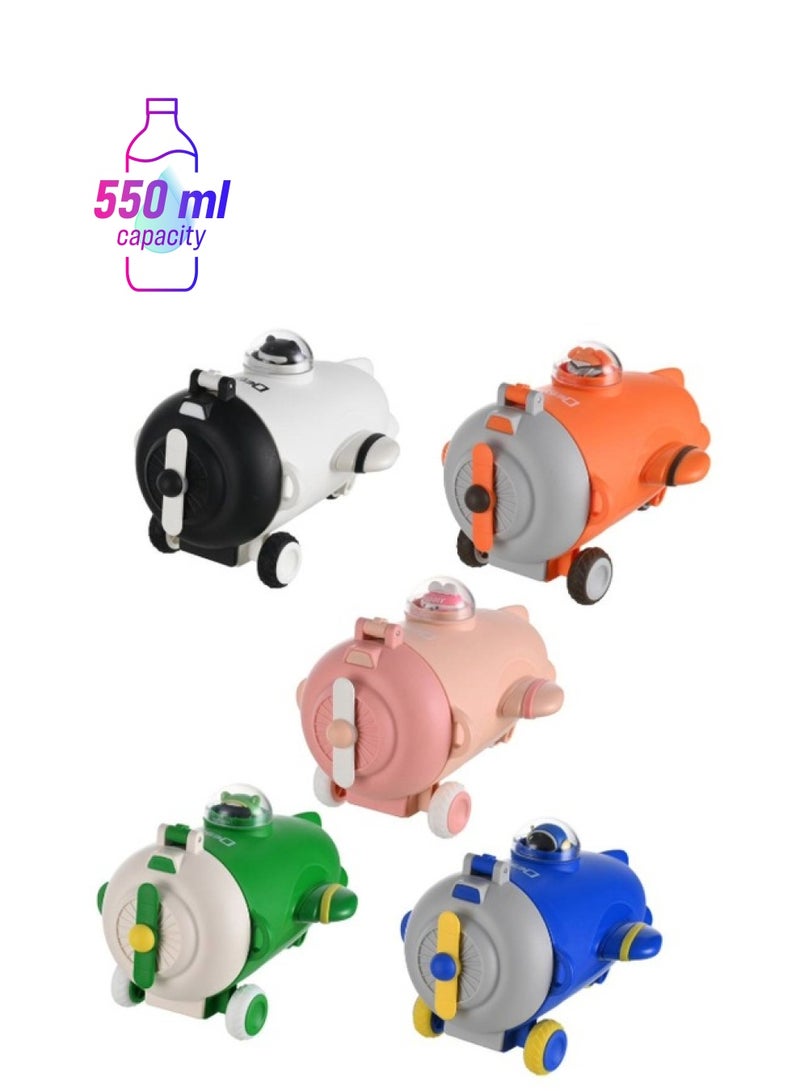 DESSINI زجاجة ماء فضائية سعة 550 مل، خضراء