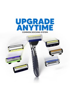 LetsShave Pro Trial Pack Razor For Men With All Our 3 Best Blades + 1 Handle & 1 Razor Cap, Pack Of 5, Back Blade For Styling, Craft Your Own Shaving Masterpiece, Face & Head Shaving Kit  - Image 3