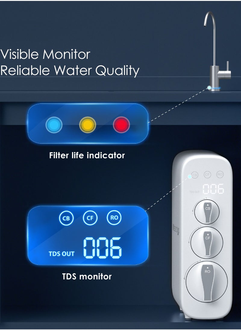 Waterdrop - Waterdrop G3 Reverse Osmosis Water Filter System, NSF Certified, TDS Reduction, WD-G3-W - Image 1