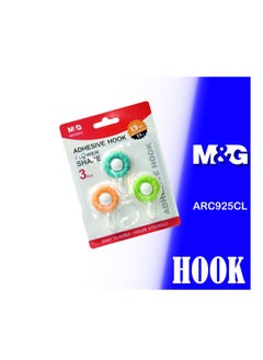 M&G M&G Chenguang Flower Adhesive Wall Hook 1.5kg 3pcs - No:ARC925CL  - Image 2