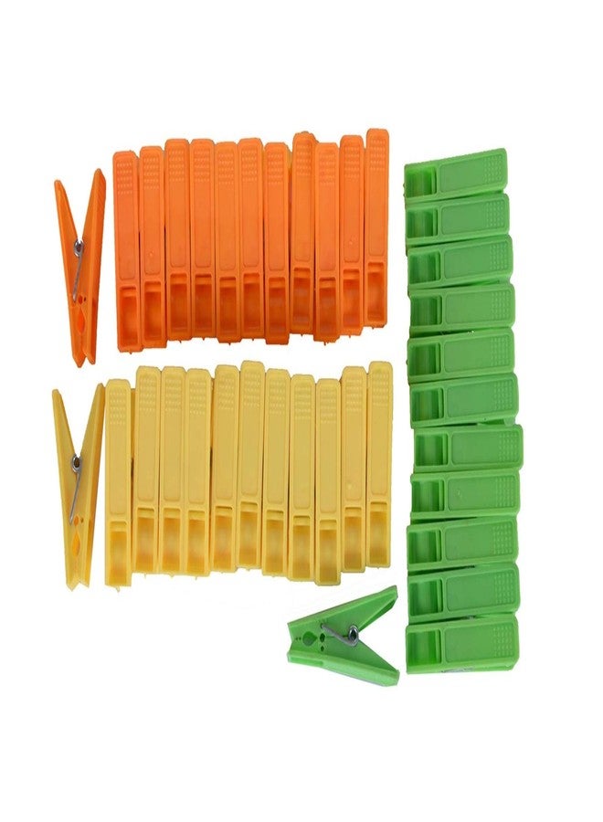 AASHU Super Strong Grip loth Clips for Drying Clothes Plastic - Multipurpose Clothes Pins for Indoor and Outdoor Use - Strong and Durable Clips for Clothes Drying, Hanging Multicolor - Pack of 36 Pcs - Image 1