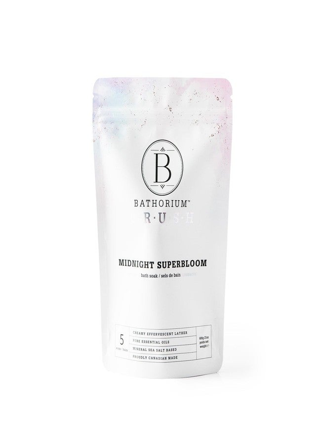 Bathorium Midnight Superbloom Crush, Wildflower Bath Soak, Lavender, Rose, Butterfly Pea Flower, Jasmine, Dead Sea Salt, 21 oz - Image 1