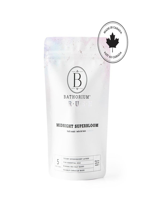 Bathorium Midnight Superbloom Crush, Wildflower Bath Soak, Lavender, Rose, Butterfly Pea Flower, Jasmine, Dead Sea Salt, 21 oz - Image 2