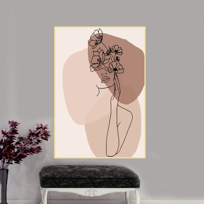 ماركتنا لوحة قماشية بتصميم مودرن مع برواز مجوف مقاس (50×70) قطعة واحدة - Image 2