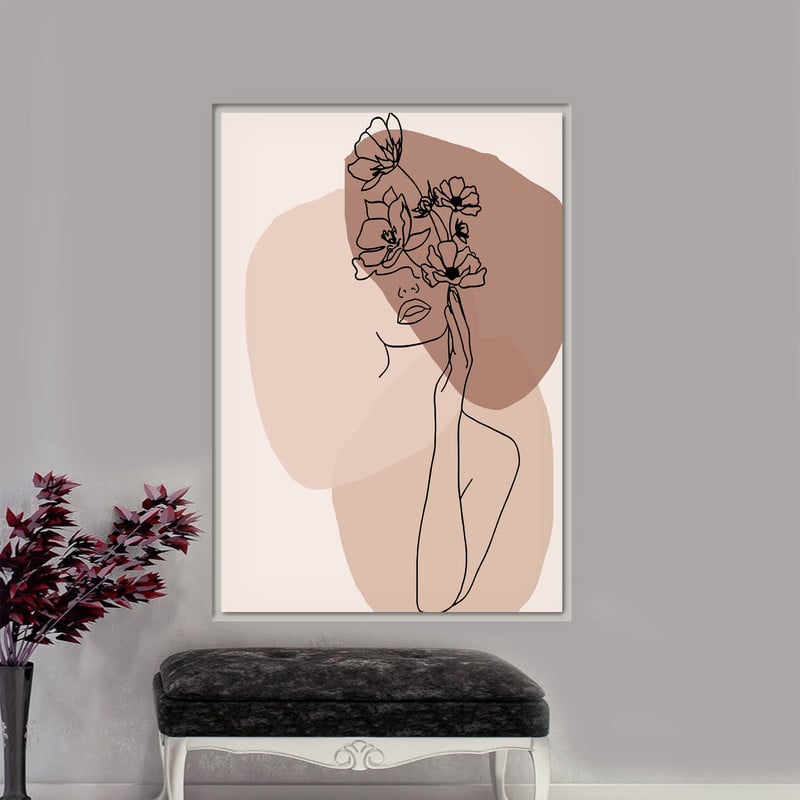 ماركتنا لوحة قماشية بتصميم مودرن مع برواز مجوف مقاس (50×70) قطعة واحدة - Image 1