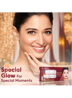 VLCC VLCC Bridal Glow Facial Kit - 49g, With Hyaluronic Acid, Niacinamide & Vitamin C. At home facial with 3 Illuminator Strobe Creams - Gold Strobe Cream. Lilac Strobe Cream. Rose Strobe Cream  - Image 2