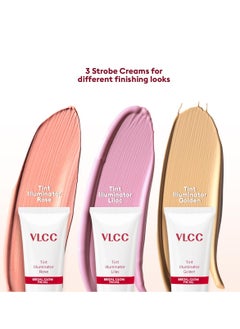 VLCC VLCC Bridal Glow Facial Kit - 49g, With Hyaluronic Acid, Niacinamide & Vitamin C. At home facial with 3 Illuminator Strobe Creams - Gold Strobe Cream. Lilac Strobe Cream. Rose Strobe Cream  - Image 5