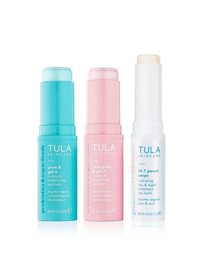 TULA Skin Care Eye Balm Extravaganza - Dark Circle Under Eye Treatment, Instantly Hydrate and Brighten Undereye Area & Leave the Ultimate Glow, 3-Piece Kit - Image 1
