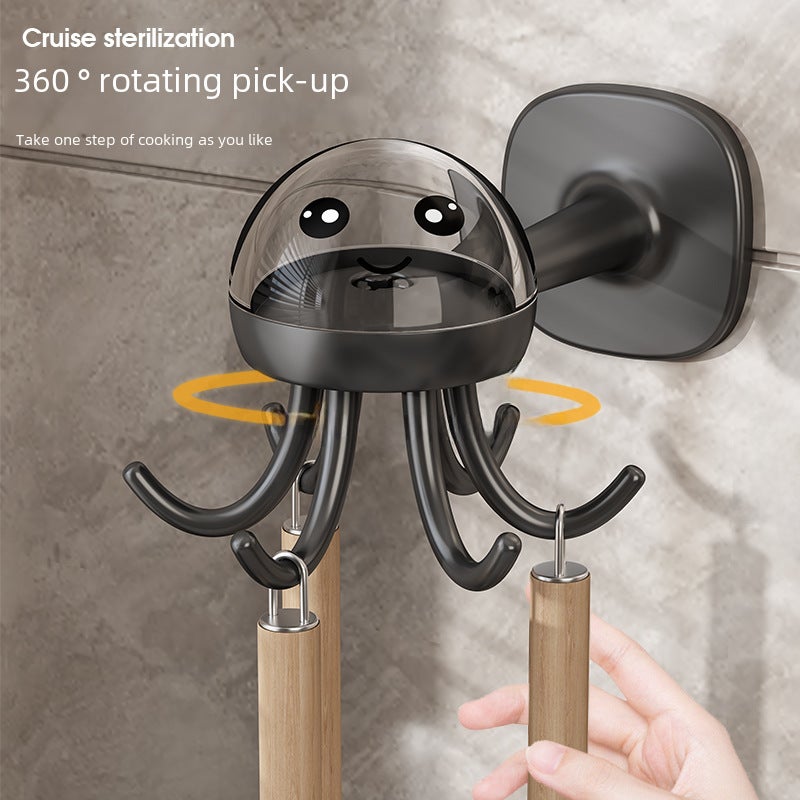 Multifunctional Kitchen Towel Hook No-Punch milky white - Image 4