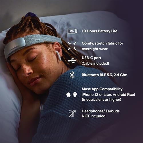 Muse S Athena: The Brain Sensing Headband - Neurofeedback Devices for Meditation Tracking and Monitoring - Multi Sensor Biofeedback Devices with Sound Feedback Guidance - Opal (Light Grey) - Image 5