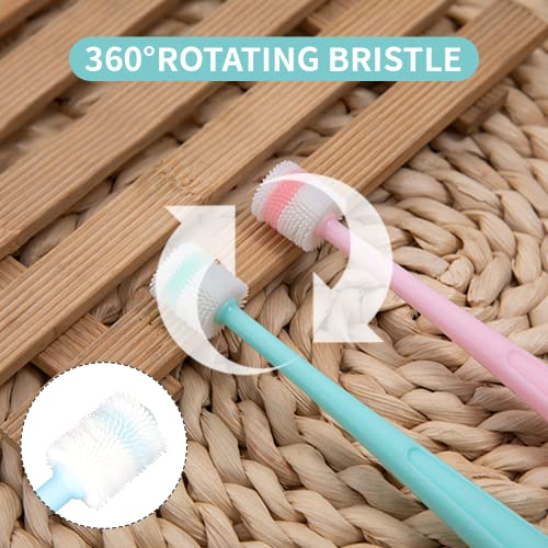 YMPEKA 3Pack Small Dog Toothbrush Cat Tooth Brush Brushing Kit pet Toothbrush Cat Dental CareDeep Clean Acne Chin Treatment Suction Cup 360 Degree Silicone pet Toothbrush for Cats Dogs - Image 5