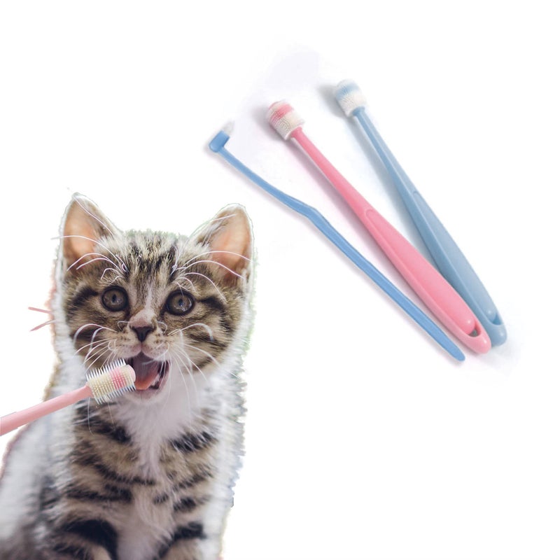 YMPEKA 3Pack Small Dog Toothbrush Cat Tooth Brush Brushing Kit pet Toothbrush Cat Dental CareDeep Clean Acne Chin Treatment Suction Cup 360 Degree Silicone pet Toothbrush for Cats Dogs - Image 3