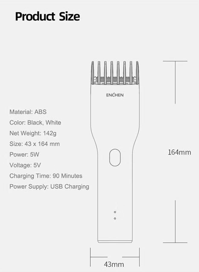 إنشن ماكينة قص الشعر اللاسلكية، ماكينة تشذيب شعر الكل في واحد للرجال، طول قص الشعر من 0.7 مم إلى 21 مم، سرعتان، شحن سريع عبر USB، مع زيت، مجموعة تشذيب اللحية الكهربائية الاحترافية للرجال وحلاقي الأطفال - Image 5