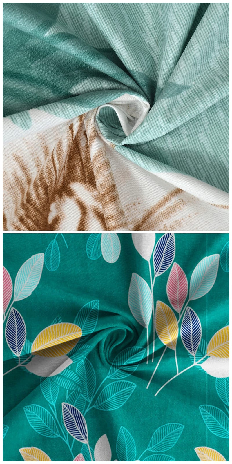 VAS COLLECTIONS Prime Collection Combo Pack of 2 Double Bedsheet with 4 Pillow Covers | 160 TC Soft Brushed Glace Cotton -Long Lasting & Wrinkle Free - | 225X228 Cm Or 7.5X7.5 Ft-Grey & Yellow - Image 3