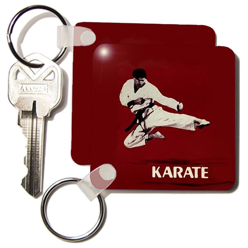 3dRose Karate - Key Chains, 2.25 x 4.5 inches, set of 2 (kc_3149_1) - Image 5