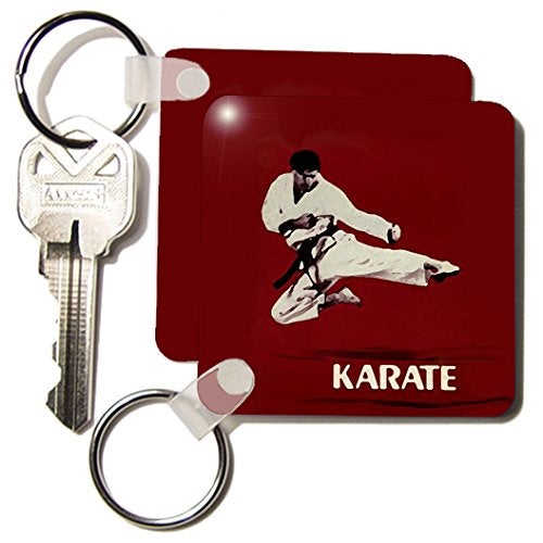 3dRose Karate - Key Chains, 2.25 x 4.5 inches, set of 2 (kc_3149_1) - Image 3