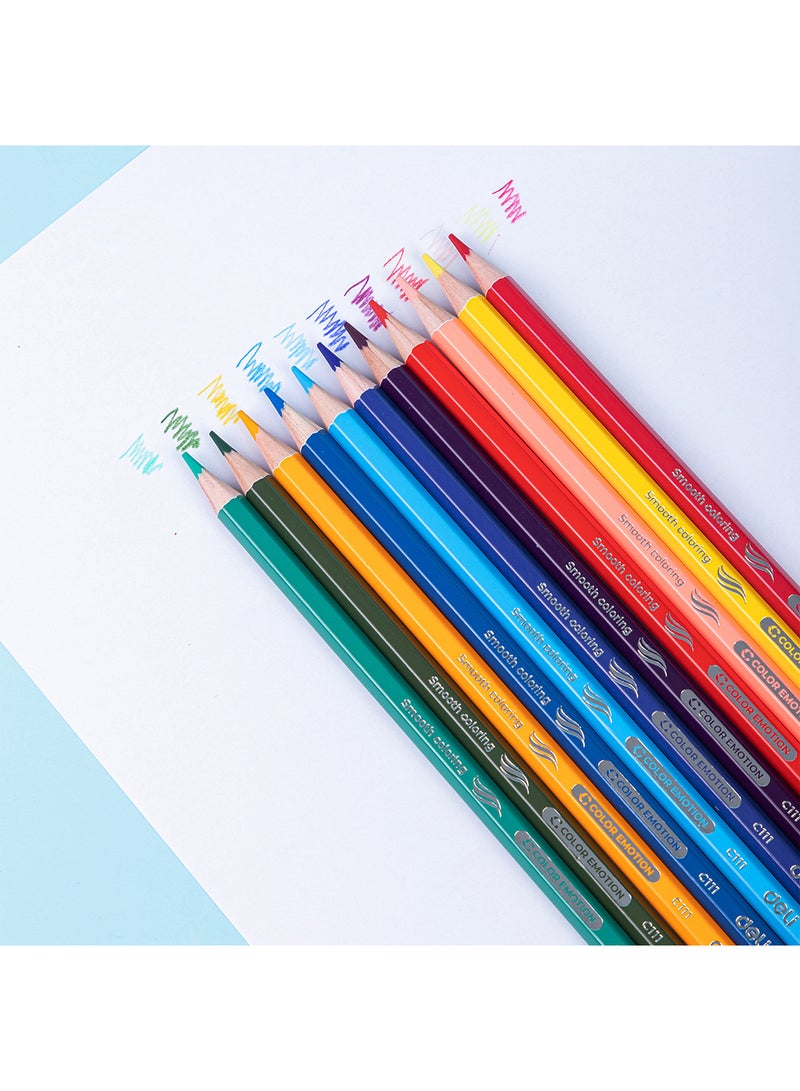 Deli Colored Pencils Set , Art Supplies for Drawing , Sketching , and Painting , Pack of 12 Pcs - Image 4