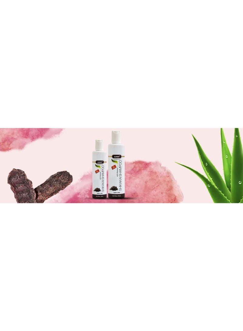 صني شامبو شيكاكاي بالأعشاب مع الصبار | يغذي الشعر الباهت والخالي من الحياة، ويزيل السموم من بصيلات الشعر، ويمنع تقصف الأطراف، ويعزز النمو الصحي، ودرجة الحموضة متوازنة للبشرة الحساسة | للجنسين، 250 مل - Image 3