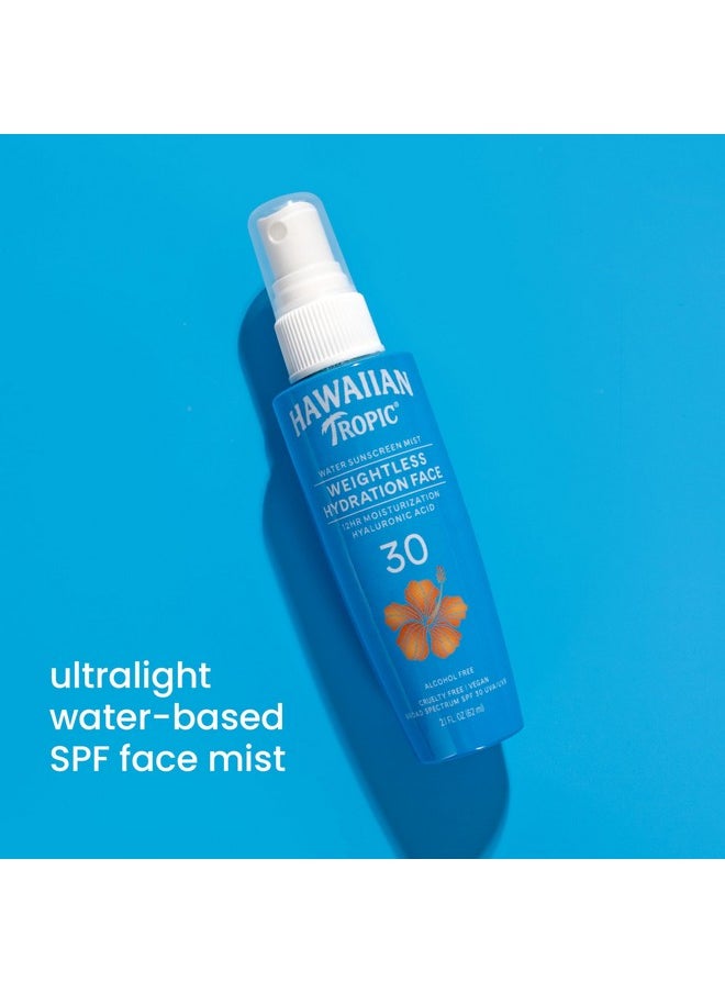 Hawaiian Tropic Weightless Hydration Water Mist For Face Spf 30 2.1Oz Travel Size Spf Face Mist Hydrating Spray Noncomedogenic Sunscreen Facial Mist Nonaerosol Sunscreen Spray 2.1 Oz.  - Image 3