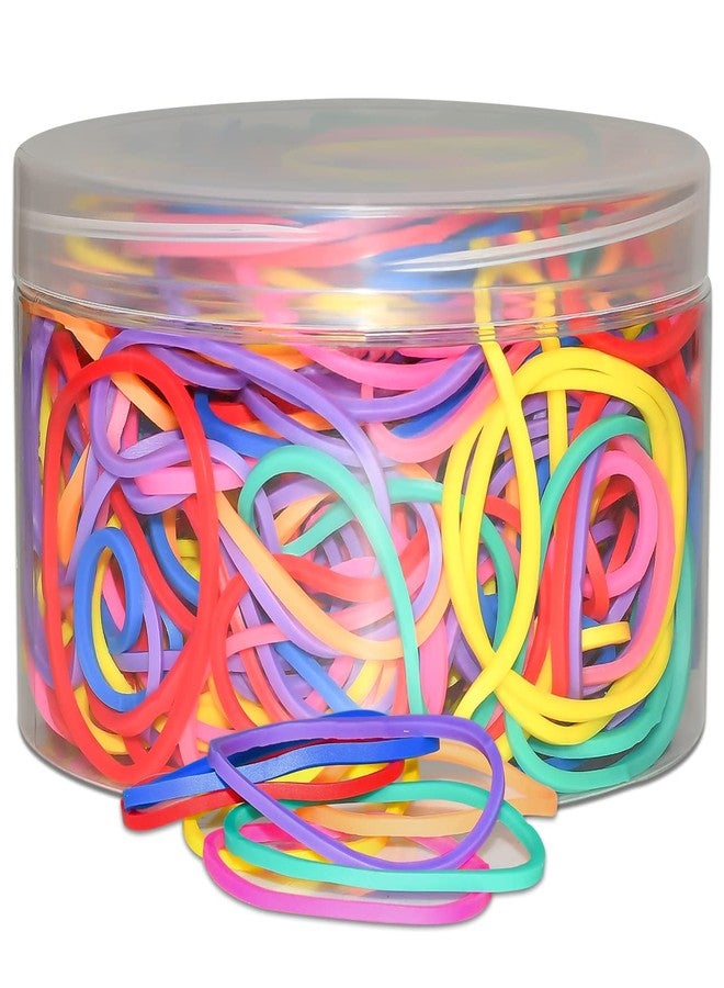 JIKIOU Multicolor Rubber Bands for School Home Office, 280PCS Colored Elastics Bands, Assorted Color Rubber Bands(Unstretched Diameter:1-1/2inch,Red,Yellow, Blue,Green,Pink,Purple,Orange） - Image 1