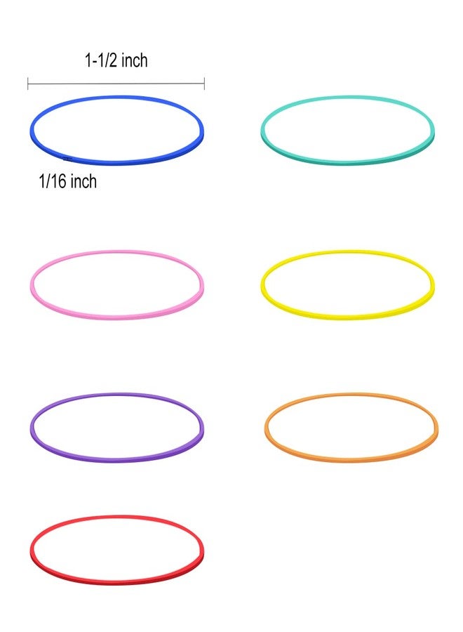 JIKIOU Multicolor Rubber Bands for School Home Office, 280PCS Colored Elastics Bands, Assorted Color Rubber Bands(Unstretched Diameter:1-1/2inch,Red,Yellow, Blue,Green,Pink,Purple,Orange） - Image 3