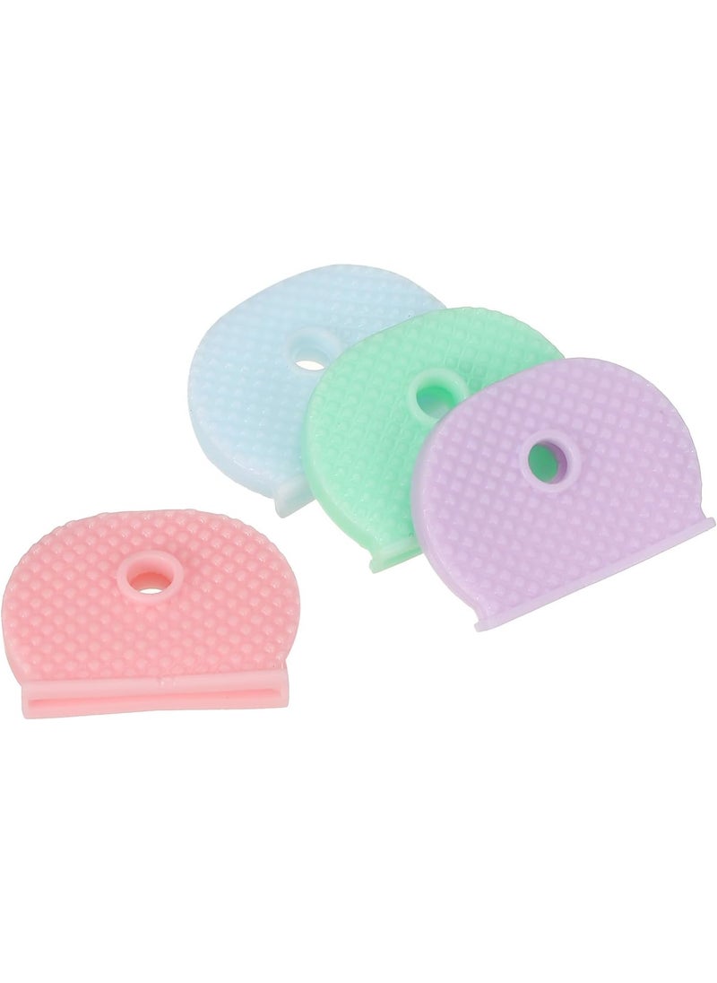 PATIKIL PATIKIL Key Caps Covers 8 Pack Keys Ring Coding Tags Identifiers Silicone Case Shell Protector for Office House Apartment 4 Assorted Colors  - Image 1