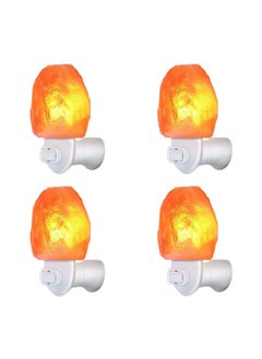 MAYMII·HOME MAYMII·HOME 4 Pack Himalayan Salt Rock Night Light Pink Salt Lamp, Hand Craved Natural Salt Rock, Saftey Certified Wall Plug E12 Base, Amber White Light for Ambiance Lighting, Decoration, Yoga,  - Image 1