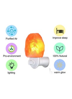 MAYMII·HOME MAYMII·HOME 4 Pack Himalayan Salt Rock Night Light Pink Salt Lamp, Hand Craved Natural Salt Rock, Saftey Certified Wall Plug E12 Base, Amber White Light for Ambiance Lighting, Decoration, Yoga,  - Image 3