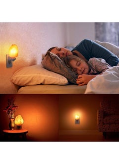 MAYMII·HOME MAYMII·HOME 4 Pack Himalayan Salt Rock Night Light Pink Salt Lamp, Hand Craved Natural Salt Rock, Saftey Certified Wall Plug E12 Base, Amber White Light for Ambiance Lighting, Decoration, Yoga,  - Image 5