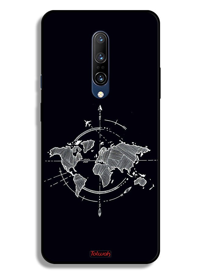 Tolwak OnePlus 7 Pro Protective Case Cover Compass Art - Image 2