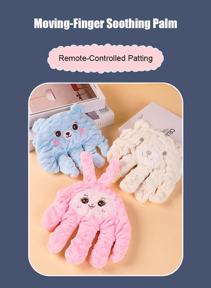 وسادة يد مهدئة للرضع - قفاز وقائي من الانزعاج مع تقنية التربيت الكهربائي، مساعد نوم علمي للأطفال (مصمم بحجم كف اليد - هادئ ومؤهل بشهادة الهيئة الخليجية) - الدب الأزرق - Image 5