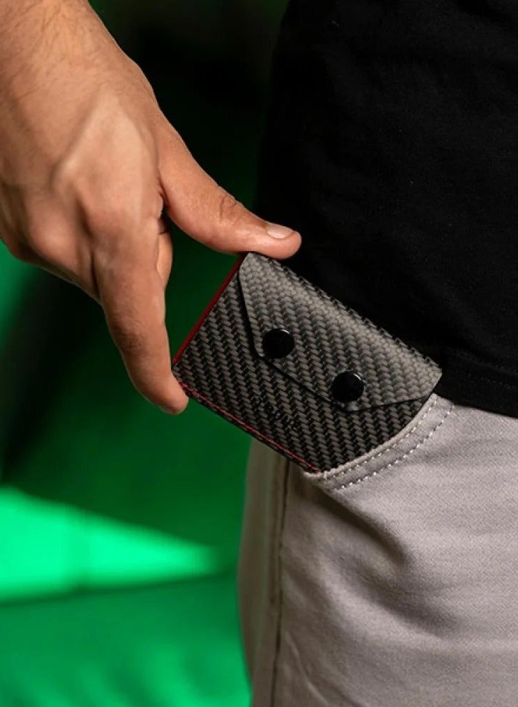 Trove Third edition card wallet in fiber and red from Trove - Image 2