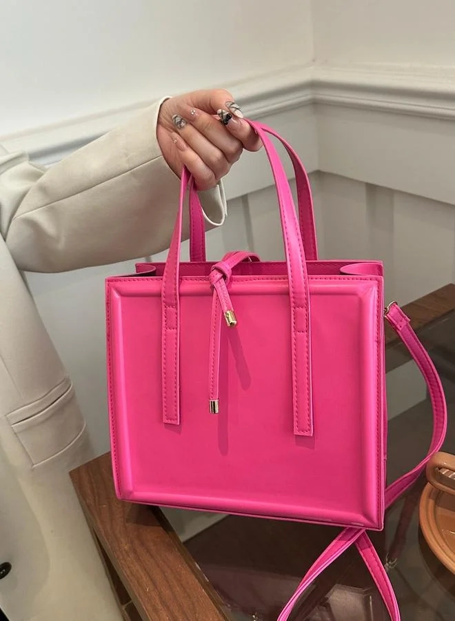 Take Two Pink Shoulder Bag with Zip Closure