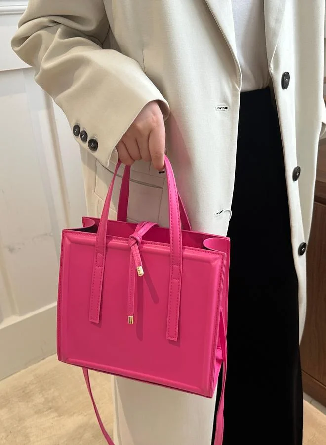 Take Two Pink Shoulder Bag with Zip Closure