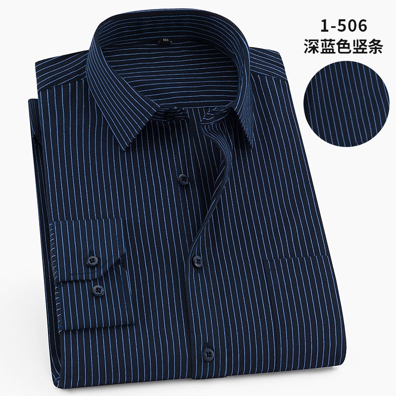 Grey long sleeve mens professional shirt tooling 2021 new spring and autumn middle-aged business cotton shirt mens work clothes wholesale 5-536  - Image 5