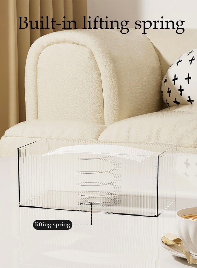 Tissue Box Holder with Cover Large Capacity Storage Modern Kleenex Tissue Holder for Storage on Bathroom Vanity, Countertop, Bedroom Dresser, Night Stand, Desk