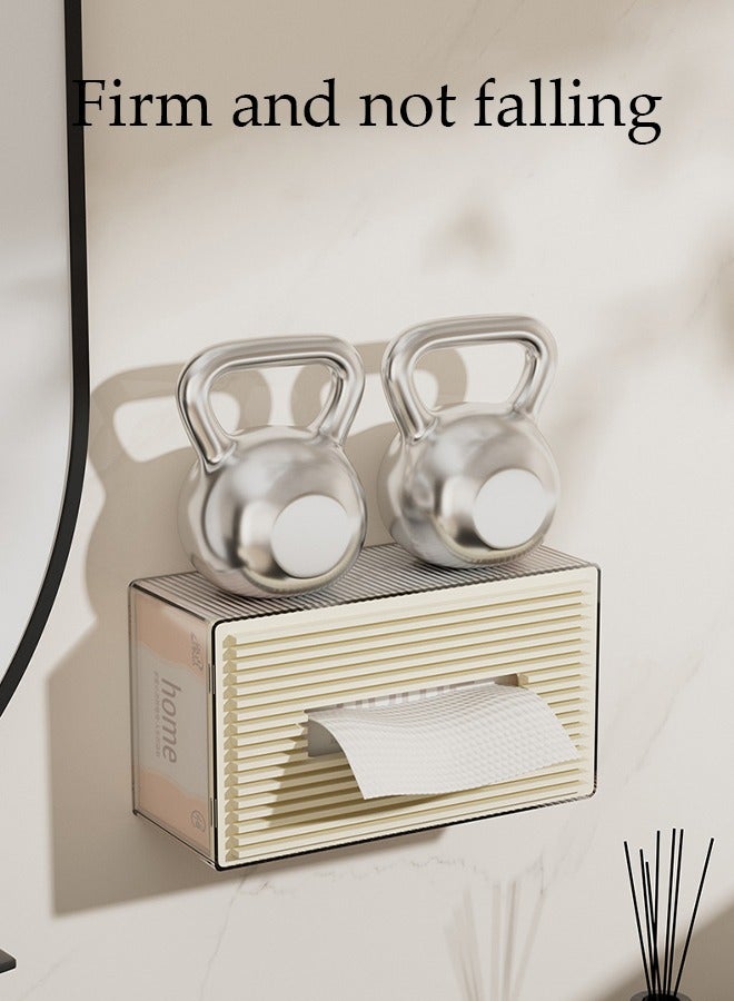 Tissue Box Holder with Cover Large Capacity Storage Modern Kleenex Tissue Holder for Storage on Bathroom Vanity, Countertop, Bedroom Dresser, Night Stand, Desk