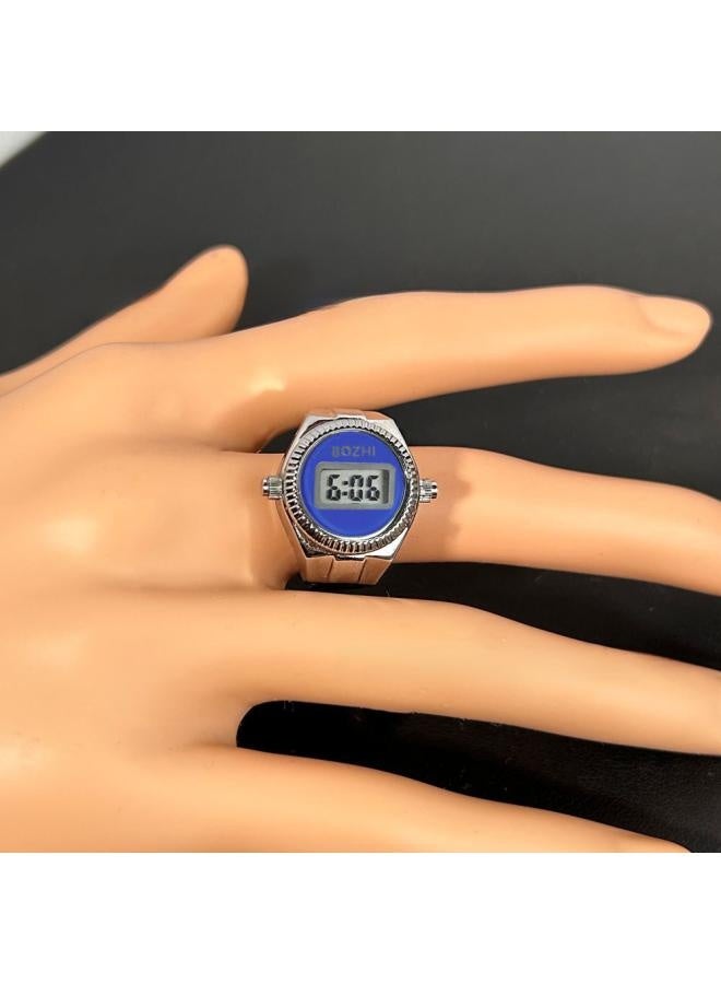 Electronic Watch Mini Ring Elastic Time Finger 